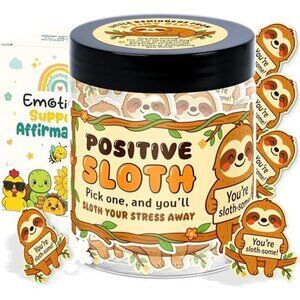 GIFT IDEAS! Cute Sloth Affirmation Cards, 60 count SLOTHS SLOTH gift idea